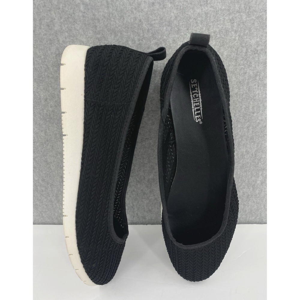 Seychelles Tumble Flats Shoes womens 8.5 L Wides Black Comfort